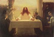 Christ and the Disciples at Emmaus Pascal Adolphe Jean Dagnan-Bouveret